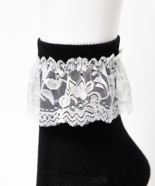 WEGO（ウィゴー）の「WEGO/レースソックス（ソックス/靴下・レディース・ブラック/ホワイト/ブラック系その他/ホワイト系その他・FREE）」の14枚目の写真