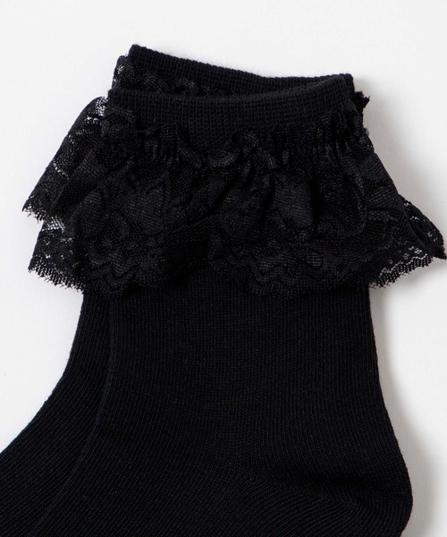 WEGO（ウィゴー）の「WEGO/レースソックス（ソックス/靴下・レディース・ブラック/ホワイト/ブラック系その他/ホワイト系その他・FREE）」の10枚目の写真