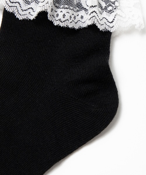 WEGO（ウィゴー）の「WEGO/レースソックス（ソックス/靴下・レディース・ブラック/ホワイト/ブラック系その他/ホワイト系その他・FREE）」の12枚目の写真