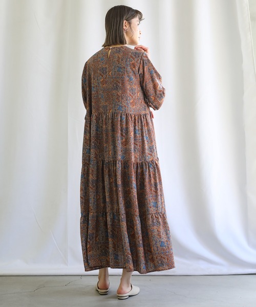 select MOCA（セレクトモカ）の「2021 SS 小花柄レトロティアードワンピース（ワンピース・レディース・ホワイト/ブラウン・FREE）」の11枚目の写真