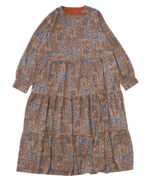 select MOCA（セレクトモカ）の「2021 SS 小花柄レトロティアードワンピース（ワンピース・レディース・ホワイト/ブラウン・FREE）」の18枚目の写真