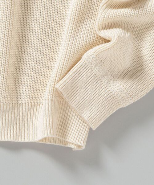 SHIPS（シップス）の「【WEB限定】SHIPS: 《洗えるニット》畦編み リラックスフィット クルーネック プルオーバー（ニット/セーター・メンズ・オフホワイト/チャコールグレー/カーキ/ネイビー/ロイヤルブルー/ラベンダー/イエロー/オレンジ・SMALL/MEDIUM/LARGE/X-LARGE/XX-LARGE）」の19枚目の写真