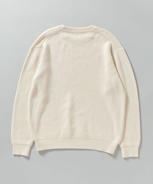 SHIPS（シップス）の「【WEB限定】SHIPS: 《洗えるニット》畦編み リラックスフィット クルーネック プルオーバー（ニット/セーター・メンズ・オフホワイト/チャコールグレー/カーキ/ネイビー/ロイヤルブルー/ラベンダー/イエロー/オレンジ・SMALL/MEDIUM/LARGE/X-LARGE/XX-LARGE）」の22枚目の写真