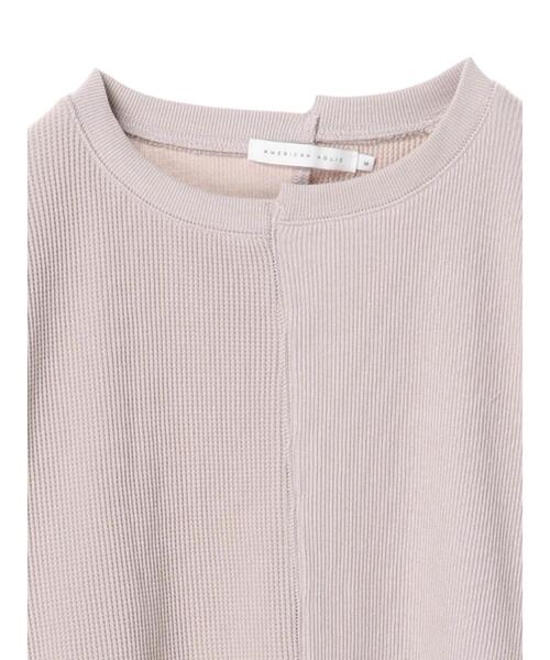AMERICAN HOLIC（アメリカンホリック）の「編み違いカットプルオーバー　＊（Tシャツ/カットソー・レディース・チャコールグレー/アイボリー/ライトピンク・M/L）」の14枚目の写真