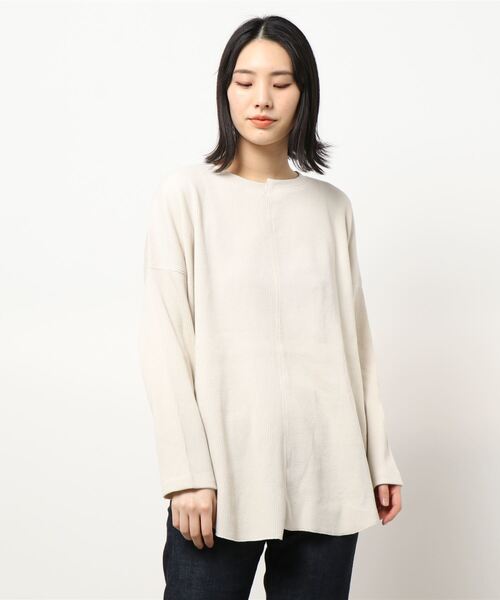 AMERICAN HOLIC（アメリカンホリック）の「編み違いカットプルオーバー　＊（Tシャツ/カットソー・レディース・チャコールグレー/アイボリー/ライトピンク・M/L）」の4枚目の写真