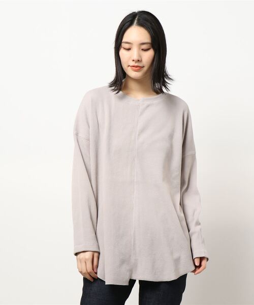 AMERICAN HOLIC（アメリカンホリック）の「編み違いカットプルオーバー　＊（Tシャツ/カットソー・レディース・チャコールグレー/アイボリー/ライトピンク・M/L）」の5枚目の写真