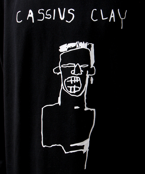 BASQUIAT(バスキア)の「∴WEGO/BASQUIATプリントスウェット(スウェット・メンズ・ブラック/レッド・LARGE/MEDIUM)」の6枚目の写真
