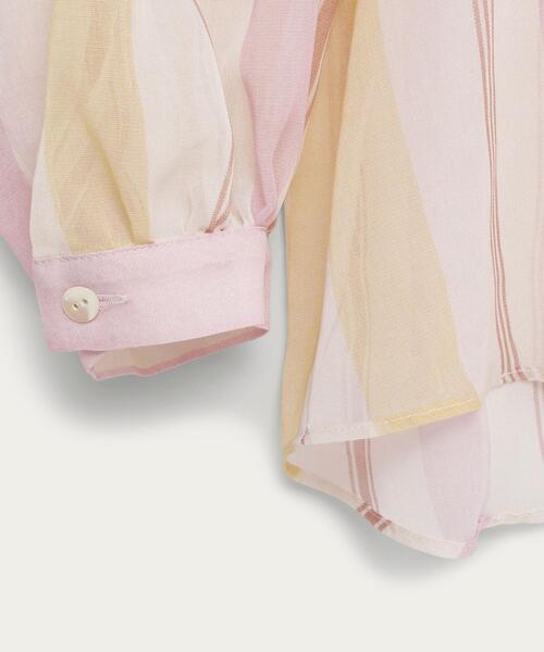 PHEENY（フィーニー）の「【別注】＜PHEENY＞∴ストライプチュニックブラウス Ψ（シャツ/ブラウス・レディース・ライラック/ライム・FREE）」の9枚目の写真