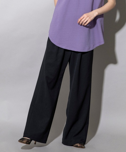 Munich(ミューニック)の「トリアセテートファイバーオックス タックワイドパンツ(その他パンツ・レディース・ベージュ/ブラック・S/M/XS)」の19枚目の写真