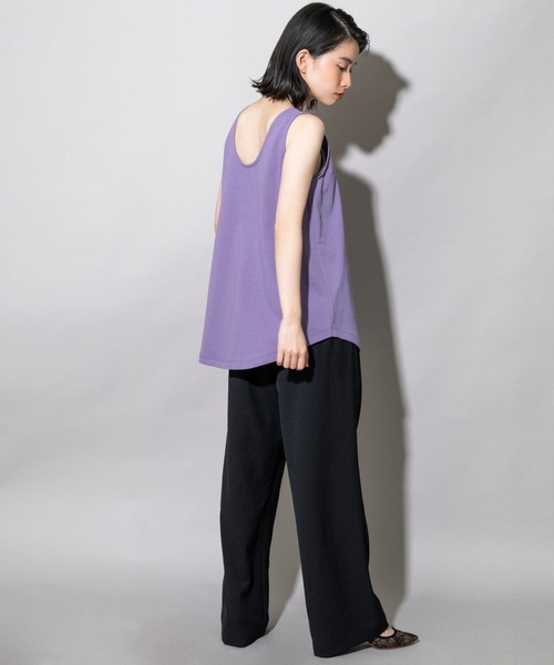 Munich(ミューニック)の「トリアセテートファイバーオックス タックワイドパンツ(その他パンツ・レディース・ベージュ/ブラック・S/M/XS)」の16枚目の写真