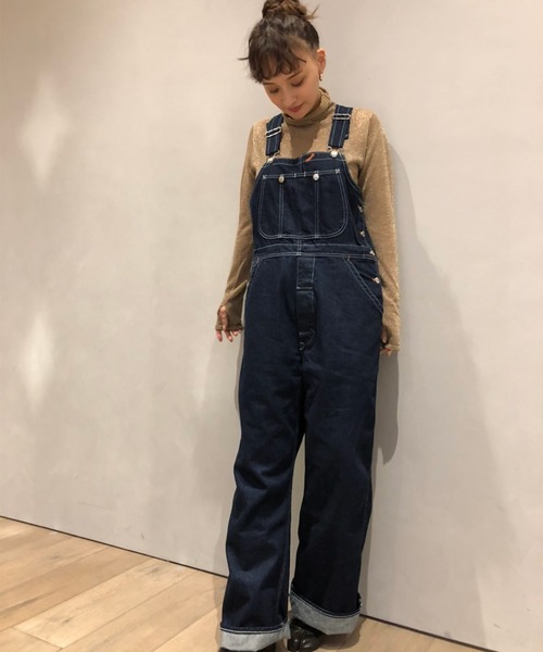 M nort(エムノート)の「【わたなべ麻衣プロデュース】岡山デニム ルーズデニムオーバーオール(サロペット/オーバーオール・レディース・サックスブルー/ダークブルー・SMALL/MEDIUM)」の14枚目の写真
