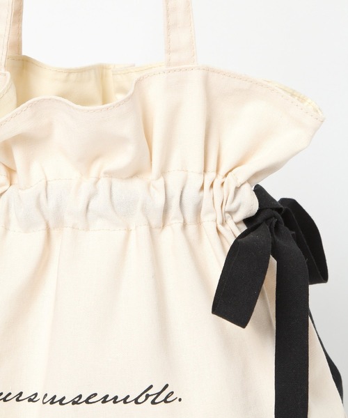 Heather（ヘザー）の「リボンキンチャクトート  940028（トートバッグ・レディース・ホワイト/アイボリー・ONE SIZE）」の10枚目の写真