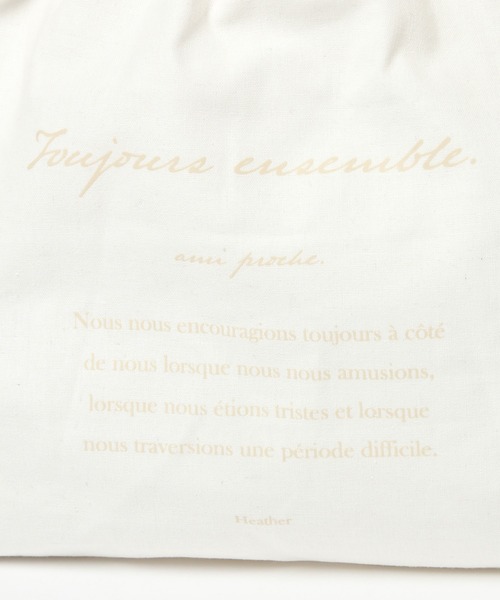 Heather（ヘザー）の「リボンキンチャクトート  940028（トートバッグ・レディース・ホワイト/アイボリー・ONE SIZE）」の6枚目の写真