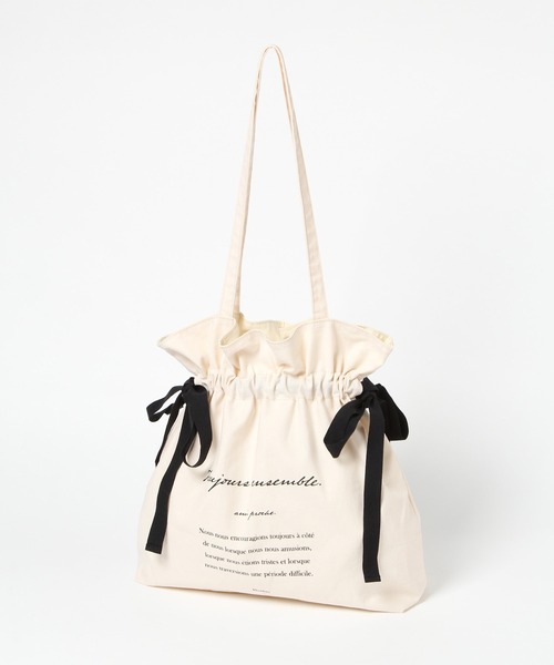 Heather（ヘザー）の「リボンキンチャクトート  940028（トートバッグ・レディース・ホワイト/アイボリー・ONE SIZE）」の17枚目の写真