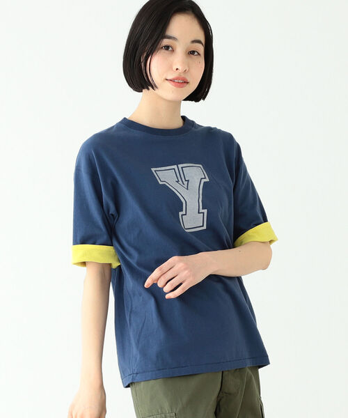 BEAMS BOY（ビームスボーイ）の「BEAMS BOY / ロゴ リバーシブル Tシャツ（Tシャツ/カットソー・レディース・ネイビー/ホワイト系その他7・ONE SIZE）」の5枚目の写真