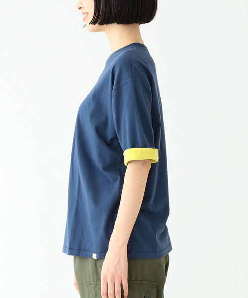 BEAMS BOY（ビームスボーイ）の「BEAMS BOY / ロゴ リバーシブル Tシャツ（Tシャツ/カットソー・レディース・ネイビー/ホワイト系その他7・ONE SIZE）」の7枚目の写真