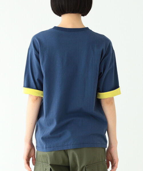 BEAMS BOY（ビームスボーイ）の「BEAMS BOY / ロゴ リバーシブル Tシャツ（Tシャツ/カットソー・レディース・ネイビー/ホワイト系その他7・ONE SIZE）」の8枚目の写真