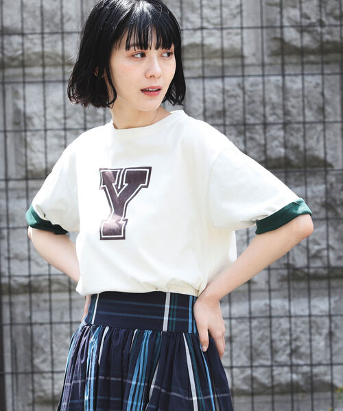 BEAMS BOY（ビームスボーイ）の「BEAMS BOY / ロゴ リバーシブル Tシャツ（Tシャツ/カットソー・レディース・ネイビー/ホワイト系その他7・ONE SIZE）」の9枚目の写真