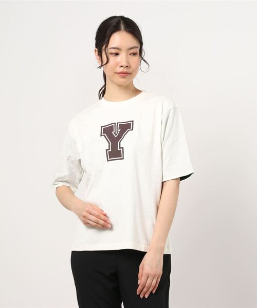 BEAMS BOY（ビームスボーイ）の「BEAMS BOY / ロゴ リバーシブル Tシャツ（Tシャツ/カットソー・レディース・ネイビー/ホワイト系その他7・ONE SIZE）」の20枚目の写真