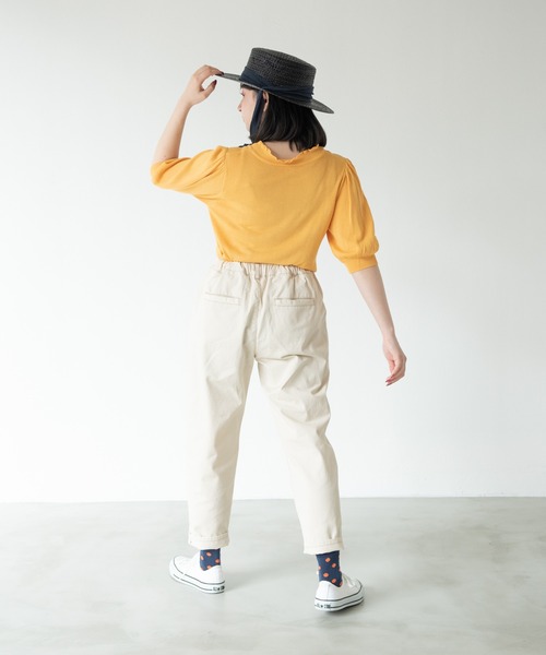 MERLOT(メルロー)の「ウォッシュドツイルテーパードパンツ(その他パンツ・レディース・ベージュ/パープル/ライトグリーン・FREE)」の20枚目の写真