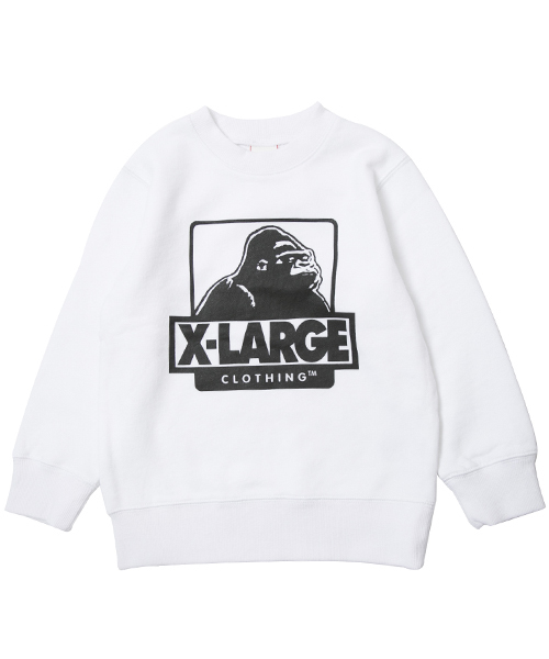 XLARGE KIDS(エクストララージキッズ)の「CREW SWEAT OG(スウェット・キッズ・ネイビー/アッシュ/ホワイト・7T/4T/8T/6T/5T)」の2枚目の写真
