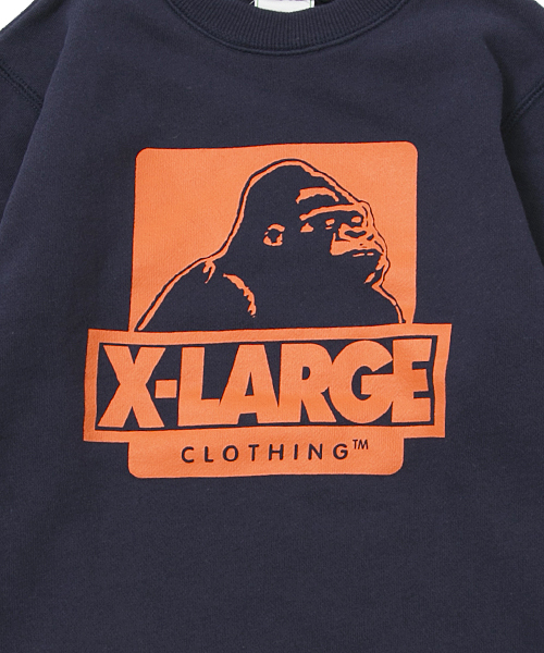 XLARGE KIDS(エクストララージキッズ)の「CREW SWEAT OG(スウェット・キッズ・ネイビー/アッシュ/ホワイト・7T/4T/8T/6T/5T)」の5枚目の写真