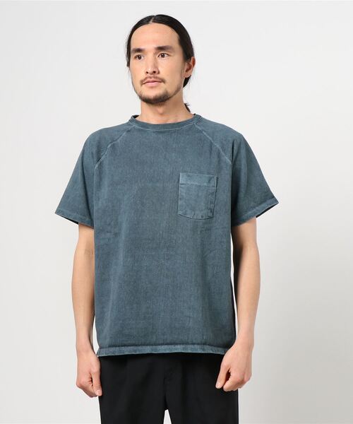 Good On(グッドオン)の「グッドオン Good On SHORT SLEEVE RAGLAN HEAVY POCKET TEE(Tシャツ/カットソー・メンズ・パープル/イエロー/ダークブルー・M/LL/S/L)」の2枚目の写真