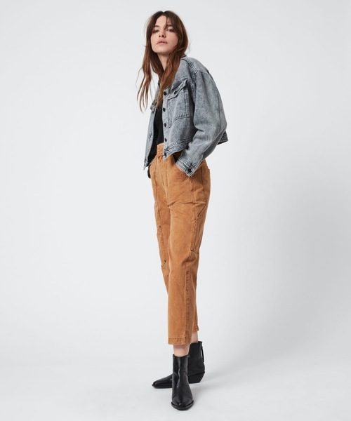 ALLSAINTS（オールセインツ）の「LENNON CROPPED DENIM JACKET | LENNON クロップド デニム ジャケット（デニムジャケット・レディース・グレー系その他・6/4/8/10）」の9枚目の写真