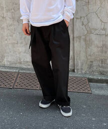 GLOSTER | 【unlume/アンルーム】NOAH PANTS ワイドテーパード タックパンツ(その他パンツ)