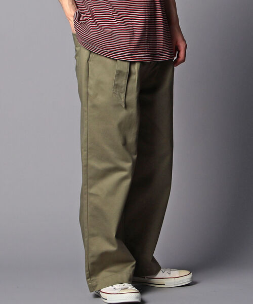 GLOSTER（グロスター）の「【unlume/アンルーム】NOAH PANTS ワイドテーパード タックパンツ（その他パンツ・メンズ・インディゴブルー/ホワイト/ブラック/グリーン・L/M）」の11枚目の写真