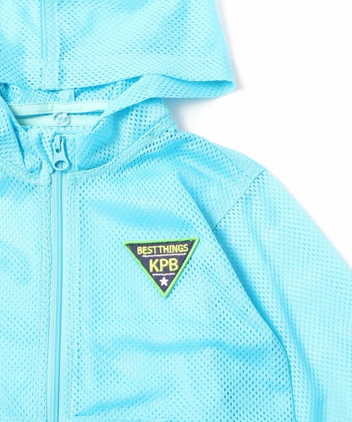 KP BOY（ケーピーボーイ）の「フード付きメッシュパーカー(90cm)（パーカー・キッズ・スカイブルー/ブルー系その他・90cm）」の4枚目の写真