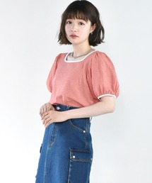 RETRO GIRL | パイピング柄Tee(Tシャツ/カットソー)