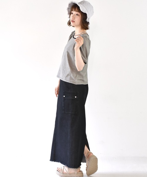 RETRO GIRL（レトロガール）の「パイピング柄Tee（Tシャツ/カットソー・レディース・グリーン/ブラック/レッド・FREE）」の8枚目の写真