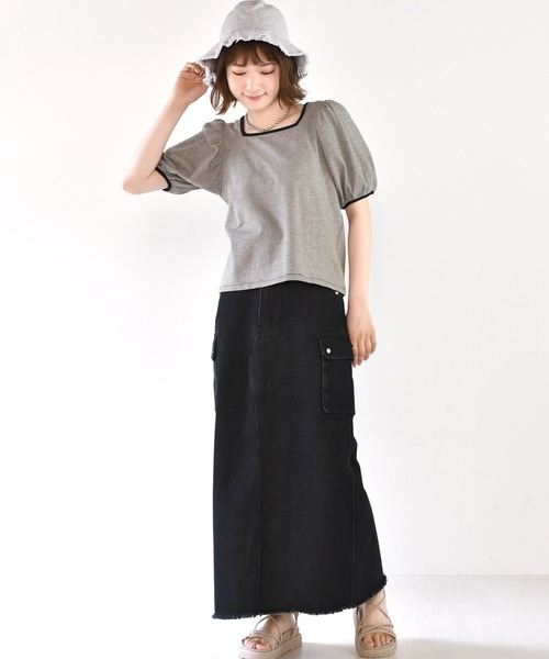 RETRO GIRL（レトロガール）の「パイピング柄Tee（Tシャツ/カットソー・レディース・グリーン/ブラック/レッド・FREE）」の13枚目の写真