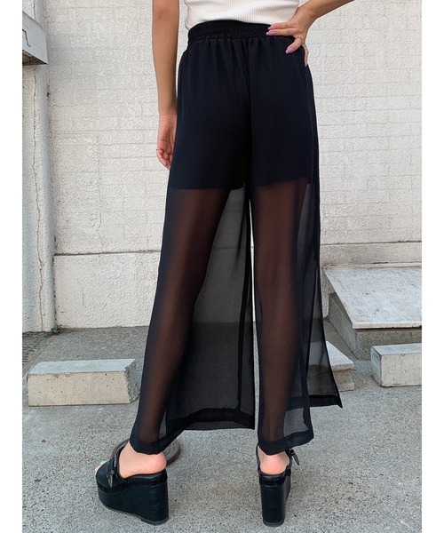 EGOIST（エゴイスト）の「シアーワイドPT（その他パンツ・レディース・ブラック/ライム・FREE）」の22枚目の写真