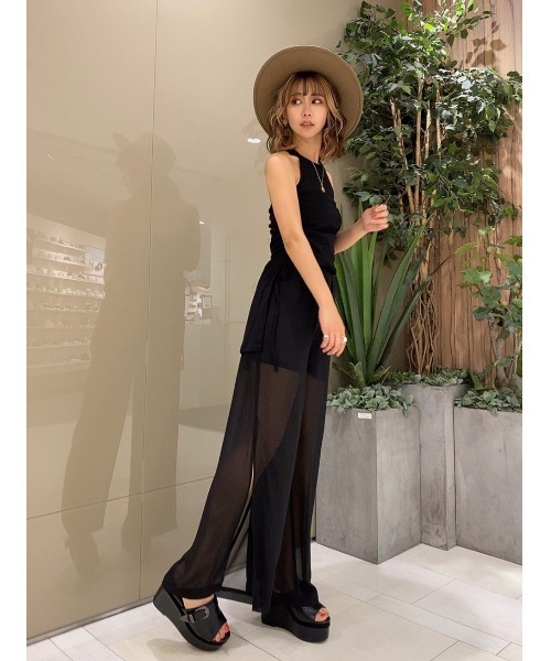 EGOIST（エゴイスト）の「シアーワイドPT（その他パンツ・レディース・ブラック/ライム・FREE）」の15枚目の写真