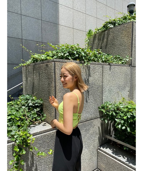 EGOIST（エゴイスト）の「シアーワイドPT（その他パンツ・レディース・ブラック/ライム・FREE）」の8枚目の写真