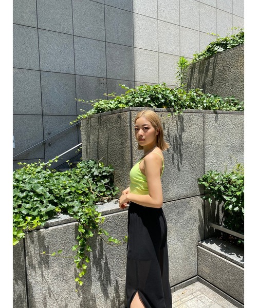 EGOIST（エゴイスト）の「シアーワイドPT（その他パンツ・レディース・ブラック/ライム・FREE）」の9枚目の写真