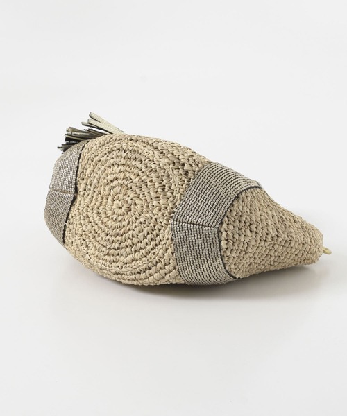 URBAN RESEARCH ROSSO（アーバンリサーチロッソ）の「VIOLAd’ORO　ラフィアカゴバッグ SMALL（かごバッグ・レディース・ゴールド/ライトブラウン/ストライプ・-）」の14枚目の写真