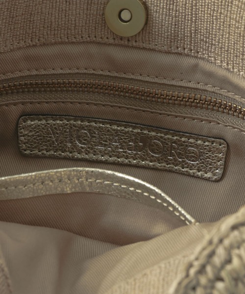 URBAN RESEARCH ROSSO（アーバンリサーチロッソ）の「VIOLAd’ORO　ラフィアカゴバッグ SMALL（かごバッグ・レディース・ゴールド/ライトブラウン/ストライプ・-）」の13枚目の写真