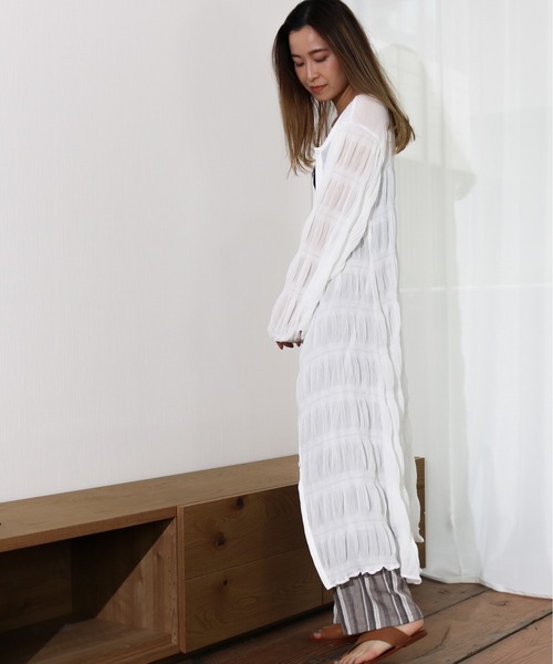 Per sist ence(パーシエンス)の「Per sist ence/パーシエンス シャーリングワンピース(ワンピース・レディース・オフホワイト/ブラック/モカ・FREE)」の16枚目の写真