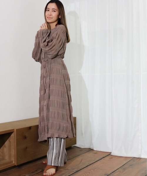 Per sist ence(パーシエンス)の「Per sist ence/パーシエンス シャーリングワンピース(ワンピース・レディース・オフホワイト/ブラック/モカ・FREE)」の6枚目の写真