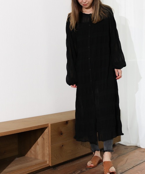 Per sist ence(パーシエンス)の「Per sist ence/パーシエンス シャーリングワンピース(ワンピース・レディース・オフホワイト/ブラック/モカ・FREE)」の11枚目の写真