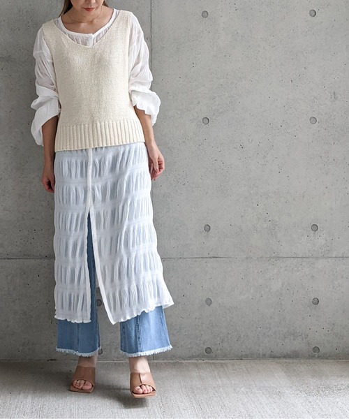 Per sist ence(パーシエンス)の「Per sist ence/パーシエンス シャーリングワンピース(ワンピース・レディース・オフホワイト/ブラック/モカ・FREE)」の17枚目の写真