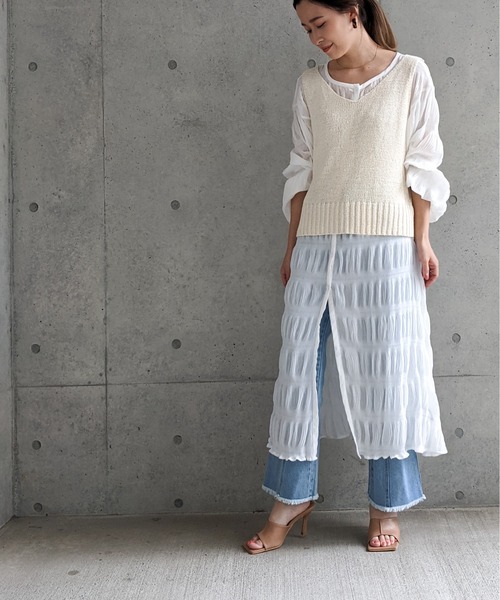 Per sist ence(パーシエンス)の「Per sist ence/パーシエンス シャーリングワンピース(ワンピース・レディース・オフホワイト/ブラック/モカ・FREE)」の18枚目の写真