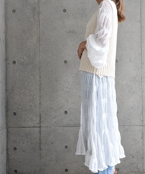 Per sist ence(パーシエンス)の「Per sist ence/パーシエンス シャーリングワンピース(ワンピース・レディース・オフホワイト/ブラック/モカ・FREE)」の19枚目の写真