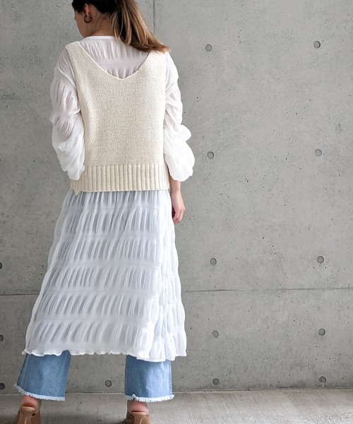 Per sist ence(パーシエンス)の「Per sist ence/パーシエンス シャーリングワンピース(ワンピース・レディース・オフホワイト/ブラック/モカ・FREE)」の22枚目の写真