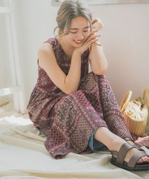 ITEMS URBANRESEARCH | Vネックノースリーブワンピース(ワンピース)