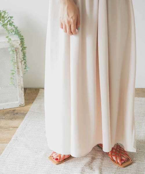 ITEMS URBANRESEARCH(アイテムズ アーバンリサーチ)の「Vネックノースリーブワンピース(ワンピース・レディース・ライトブルー/レッド系その他/アイボリー・FREE)」の16枚目の写真