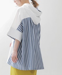 osharewalker | 『配色ストライプ切替パーカー』(パーカー)